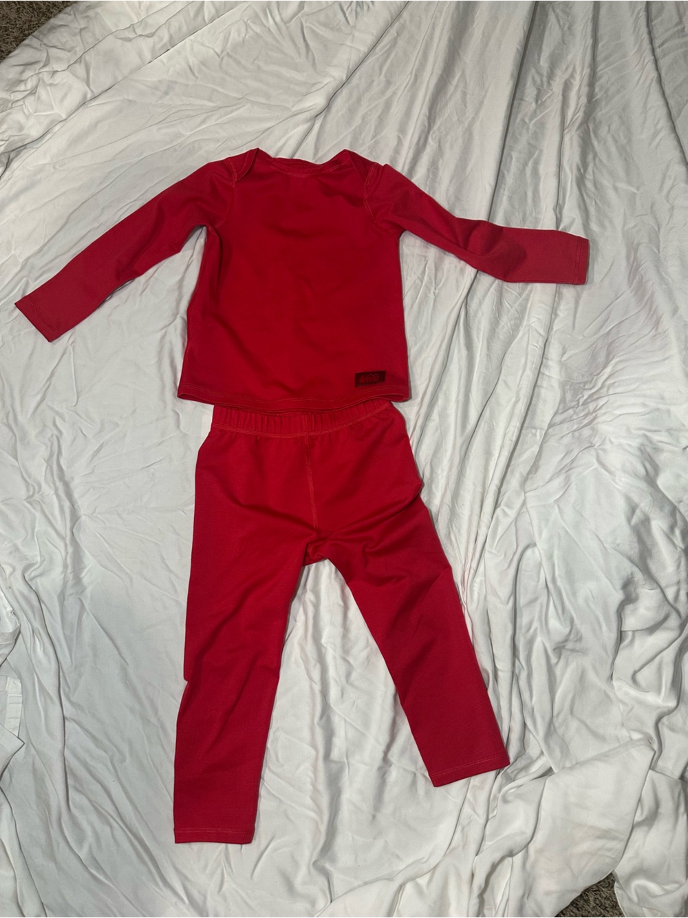 REI Co-op Kids unisex Midweight Thermal Base Layer Set - Red - Size 3T, Like New
